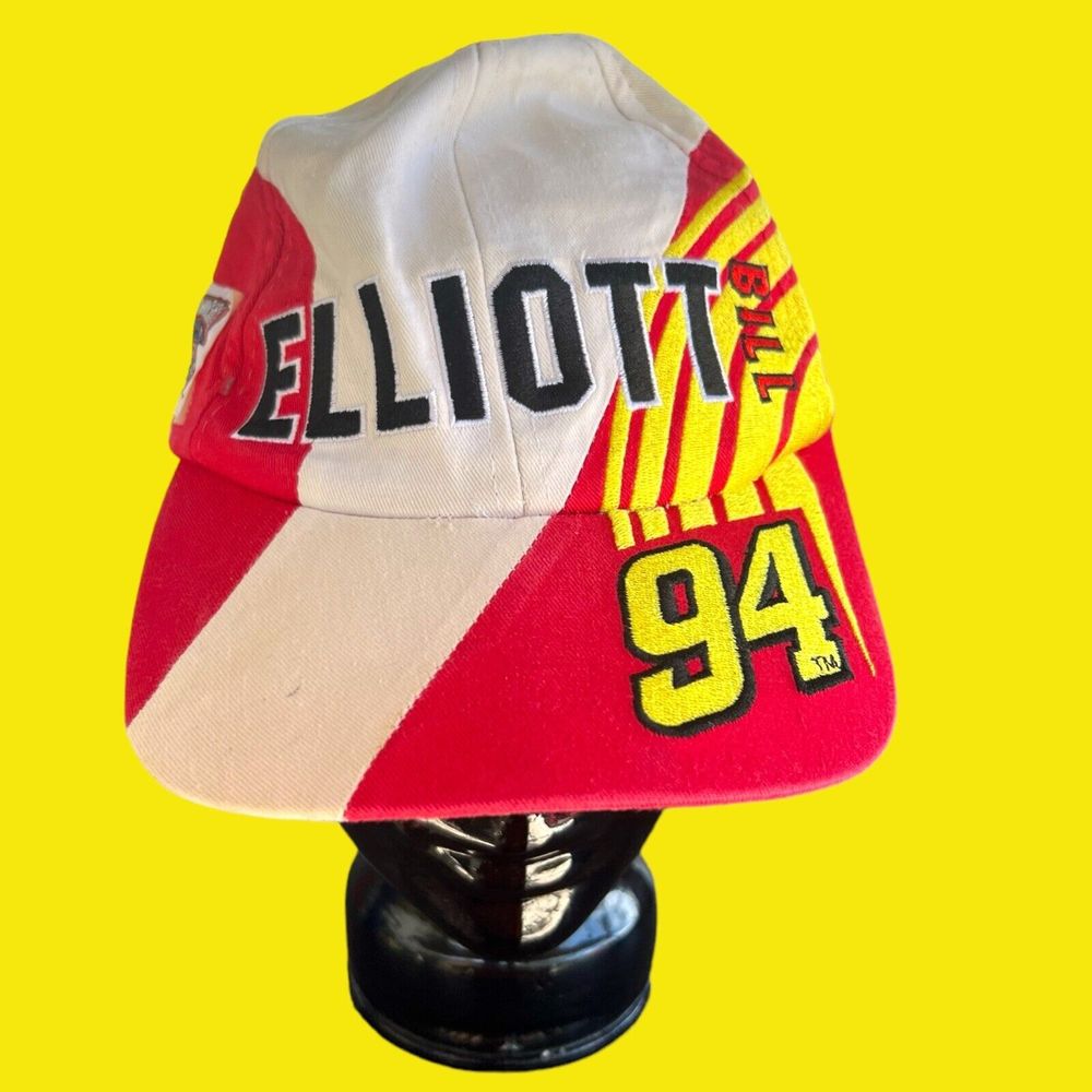 Vintage Bill Elliott Snapback Hat Cap VGUC Embroidered NASCAR 50th Anniversary